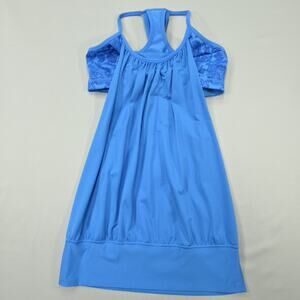 Lululemon Womens No Limits Tank Size 8 Blue Racerback Yoga Top Preformance